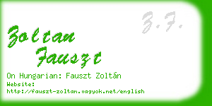 zoltan fauszt business card